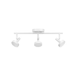 1.5 ft. 3-Light Matte White Integrated LED Fixed Track Lighting Kit with Frosted Diffusers