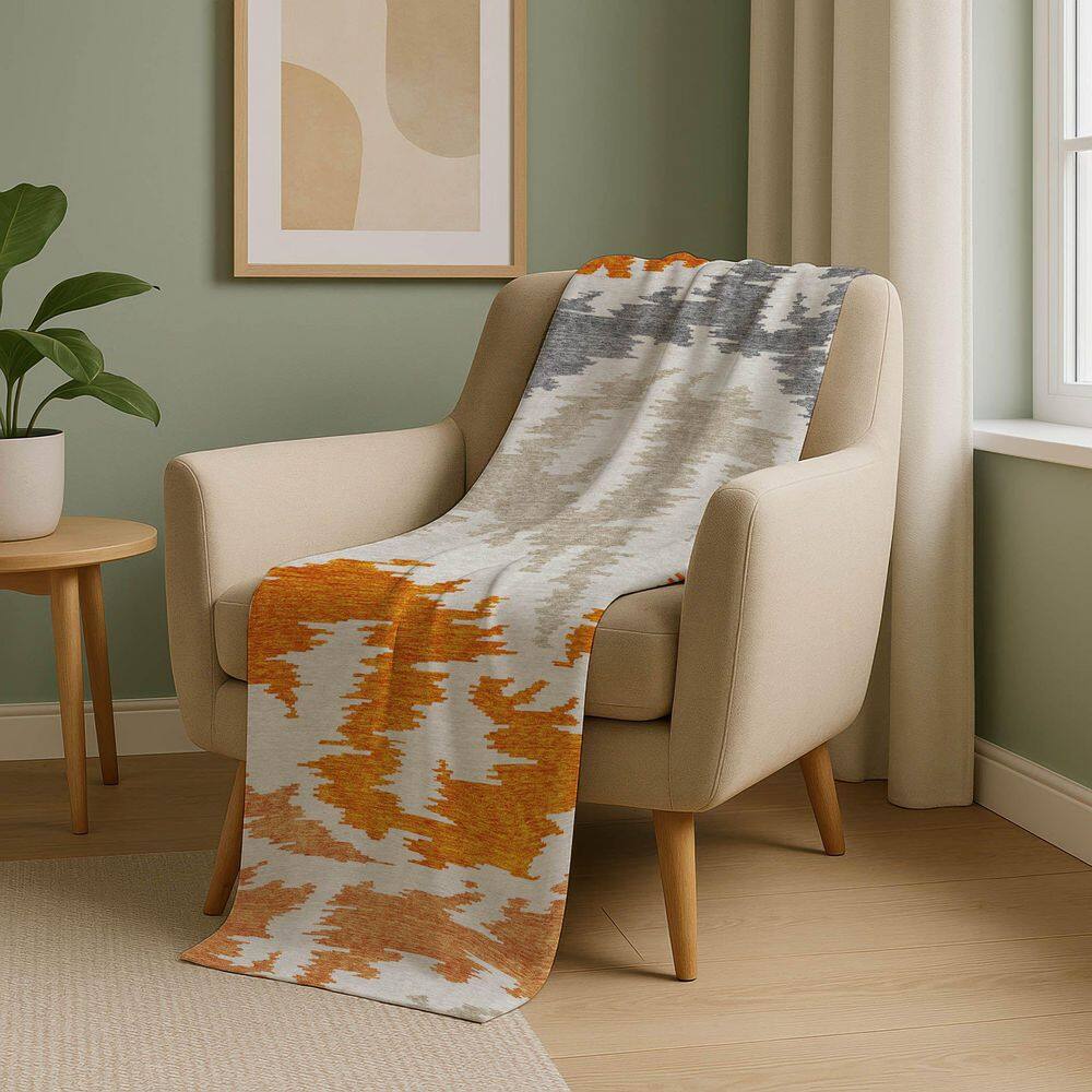 Addison Rugs Premium Machine Washable ASB746 Orange 50 in. x 70 in ...