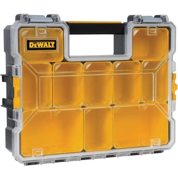 DEWALT 12 Compartment Flip Bin Small Parts Organizer, 10-Compartment Deep  Pro and 10-Compartment Shallow Pro Organizers DWST14121825925 - The Home  Depot