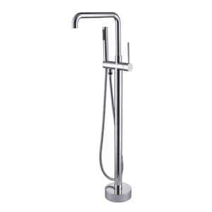 Single-Handle Claw Foot Freestanding Tub Faucet with Hand Shower in. Polished Chrome