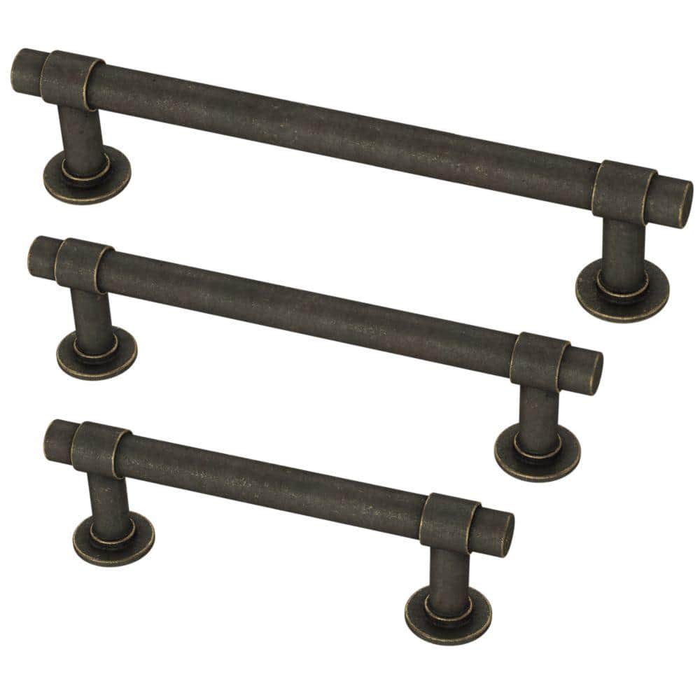 Warm Chestnut Nickel 3" Industrial Bar Pull Multipack