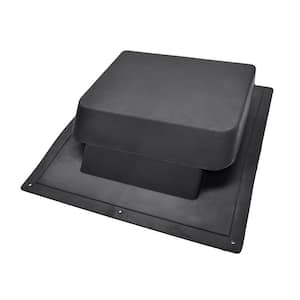 37 sq. in. NFA Black Resin High Impact Super Low-Profile Slant Back Roof Louver Static Vent (Carton of 10)