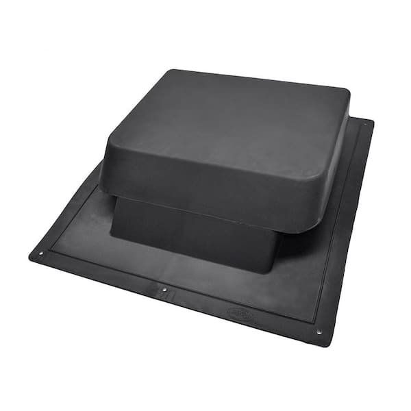 Master Flow 37 sq. in. NFA High Impact Resin Super Low-Profile Slant Back Roof Louver Static Vent in Black