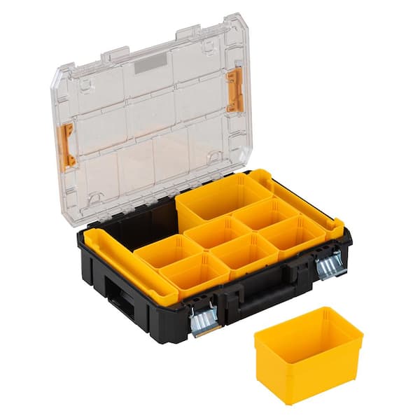 DEWALT TSTAK V 7 in. Stackable 9-Compartment Small Parts & Tool