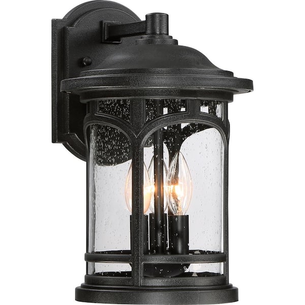 Quoizel Marblehead 1-Light Mystic Black Outdoor Wall Lantern Sconce