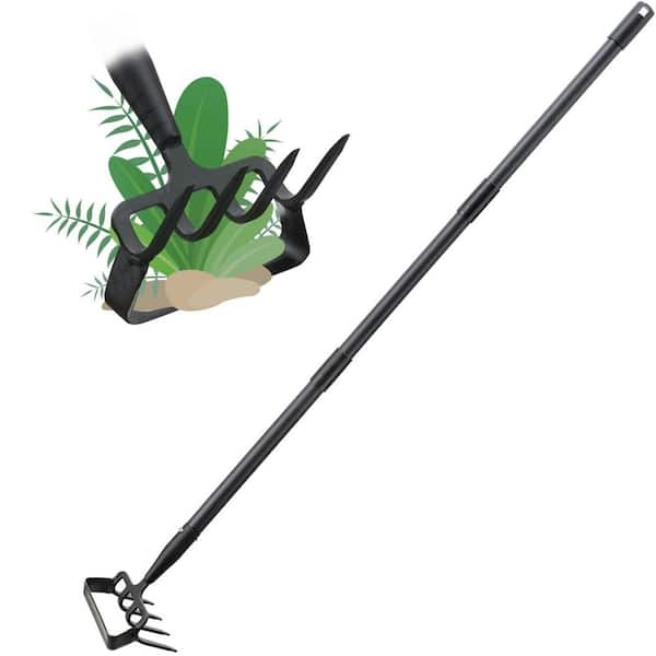 62in. Stirrup Hoe and Cultivator Garden Tool, Heavy Duty Adjustable Long Handle, Action Hoe