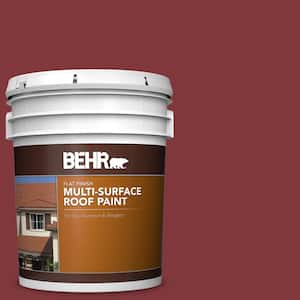 5 gal. #S140-7 Deco Red Flat Multi-Surface Exterior Roof Paint