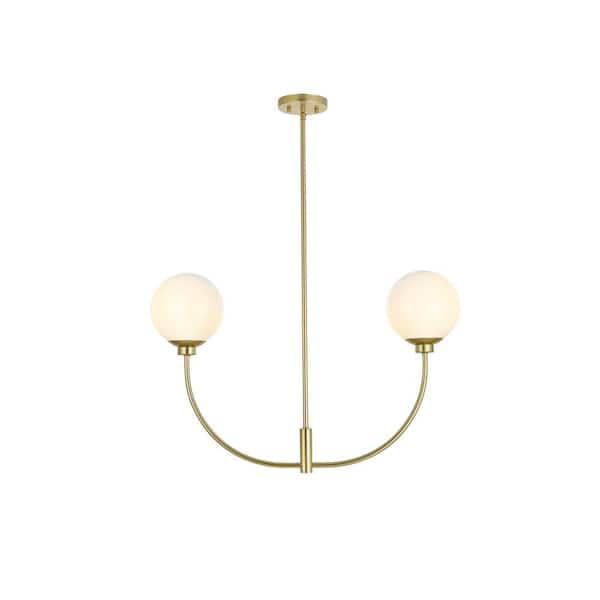 Unbranded 42 in. Home Living 2-Light Chrome Chandelier with No Bulbs Included