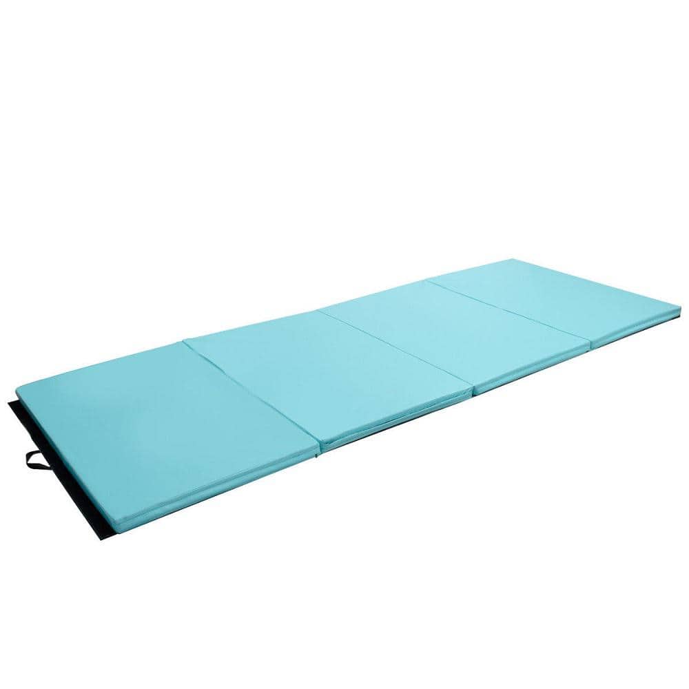 HONEY JOY Blue 48 in. L x 72 in. W x 2 in. T PU Thick Folding Panel  Rectangle Exercise Mat for Adults and Kids (24 sq. ft.) TOPB004466 - The  Home Depot