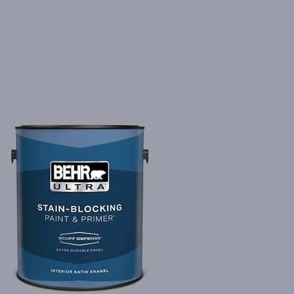 BEHR ULTRA 1 gal. #BNC-09 Heather Gray Extra Durable Satin Enamel Interior Paint & Primer