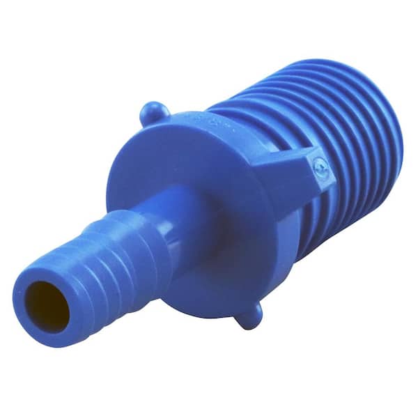 Apollo 1 in. Barb Insert Blue Twister Polypropylene x 3/8 in