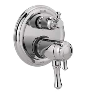 2-Handle Wall-Mount Valve Trim Kit with 6-Setting Integrated Diverter in Chrome (Valve Not Included)