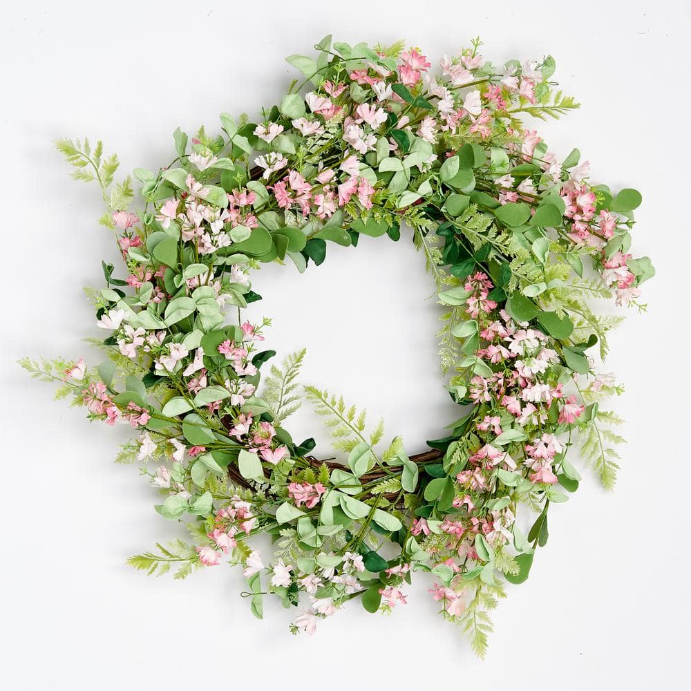 22 in. Artificial Floral Wildflower Wreath