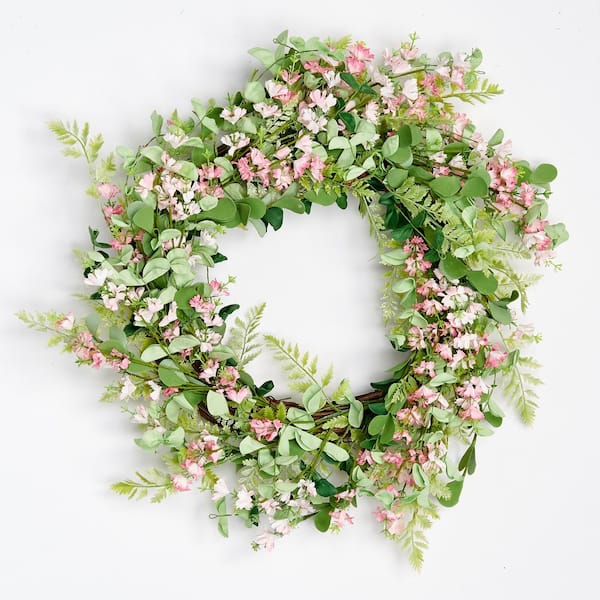 Unbranded 22 in. Artificial Floral Wildflower Wreath
