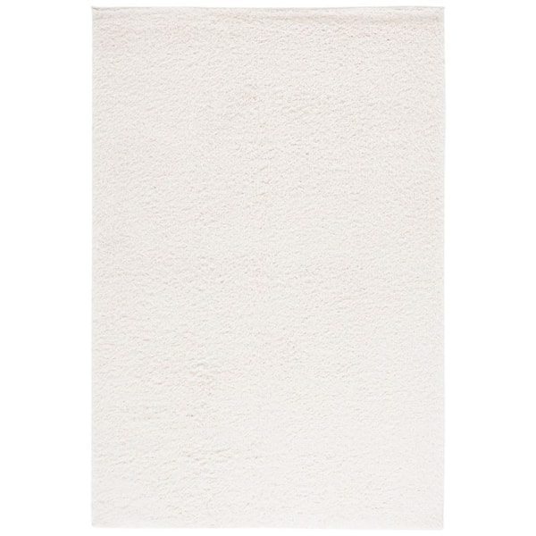 Lindsay Shag 5 ft. x 8 ft. Ivory Modern Solid Area Rug