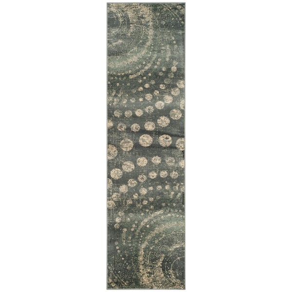 SAFAVIEH Constellation Vintage Light Gray/Multi 2 ft. x 8 ft. Abstract Runner Rug