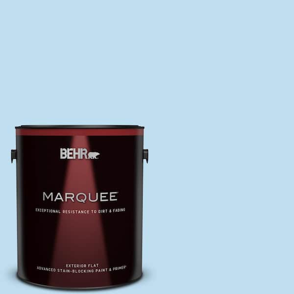 BEHR MARQUEE 1 gal. #550A-2 Tropical Pool Flat Exterior Paint & Primer