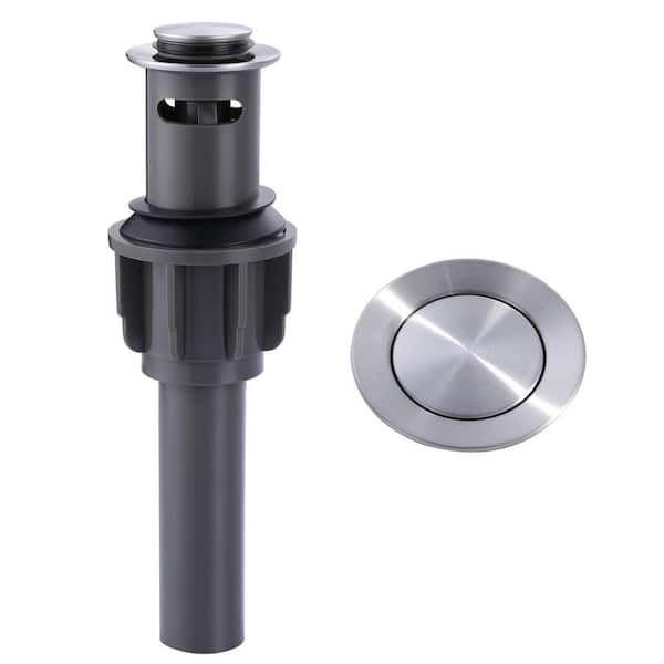 ALEASHA Pop Up Drain With Overflow in Brushed Nickel