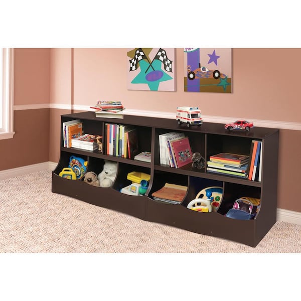 LINSY HOME 32in 2 Tier Bookshelf, Small Bookcase Shelf Storage Organizer,  Modern Book Shelf for Bedroom, Living Room and Home Office,Dark Brown