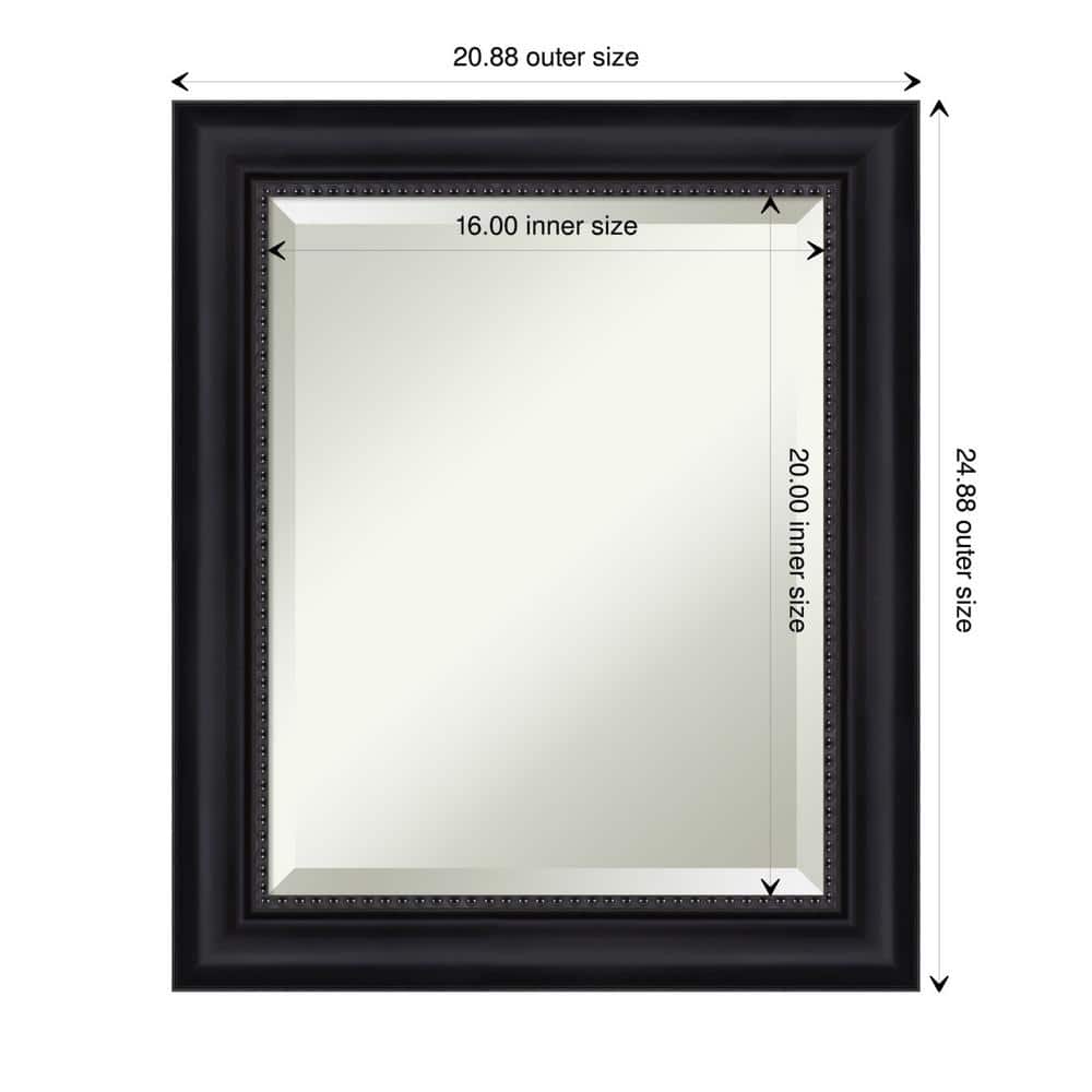 Astor Black Modern Full-Length Rectangular Wall Mirror