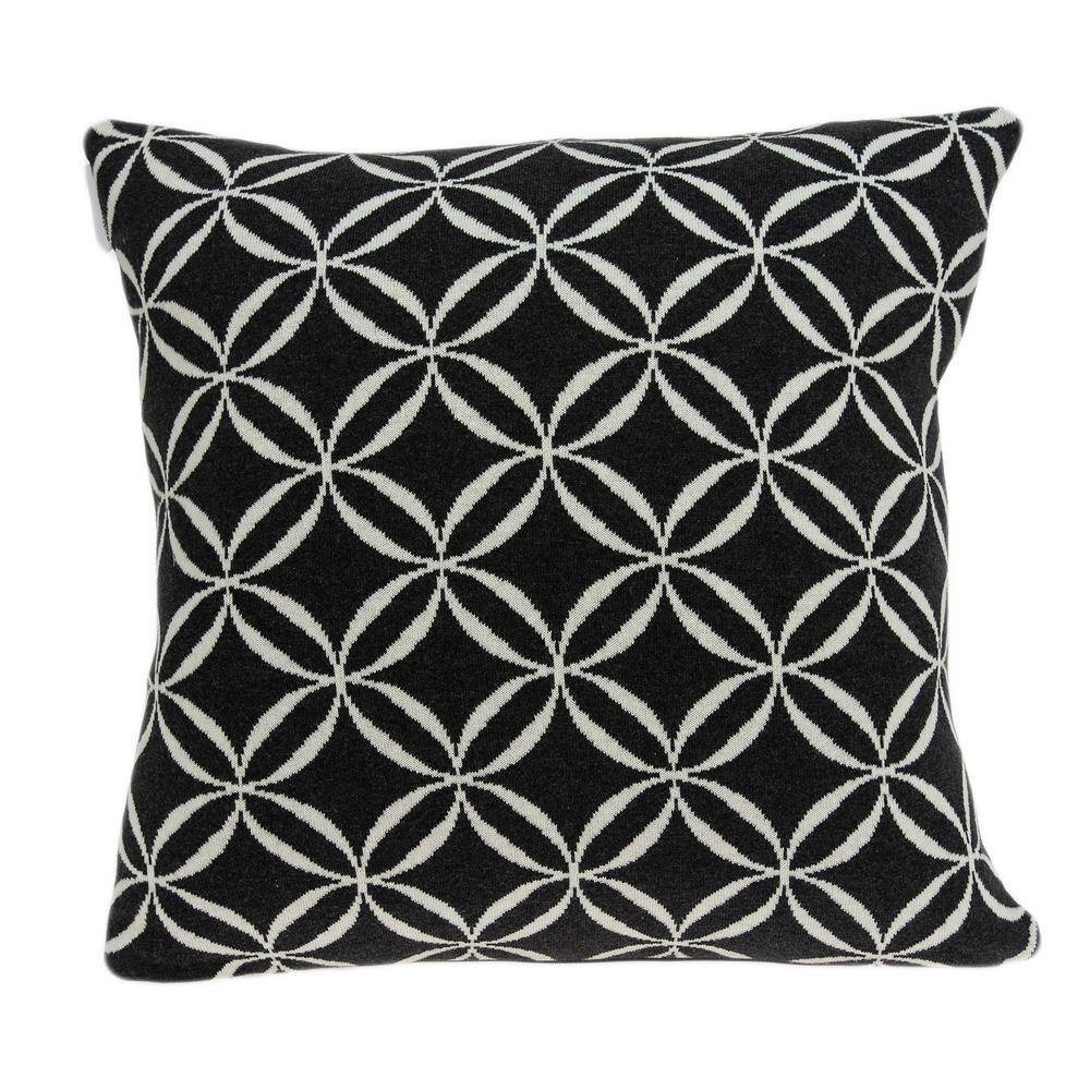Aria Black Throw Pillow