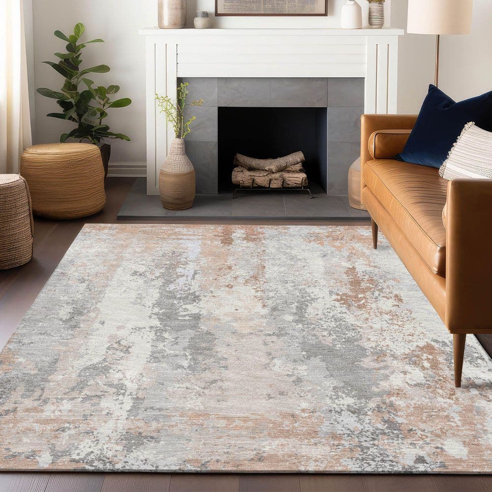 Chantille Machine Washable Indoor/Outdoor Abstract ACN1848 Coral 9 ft. x 12 ft. Accent Rug price history on PriceWatchPro
