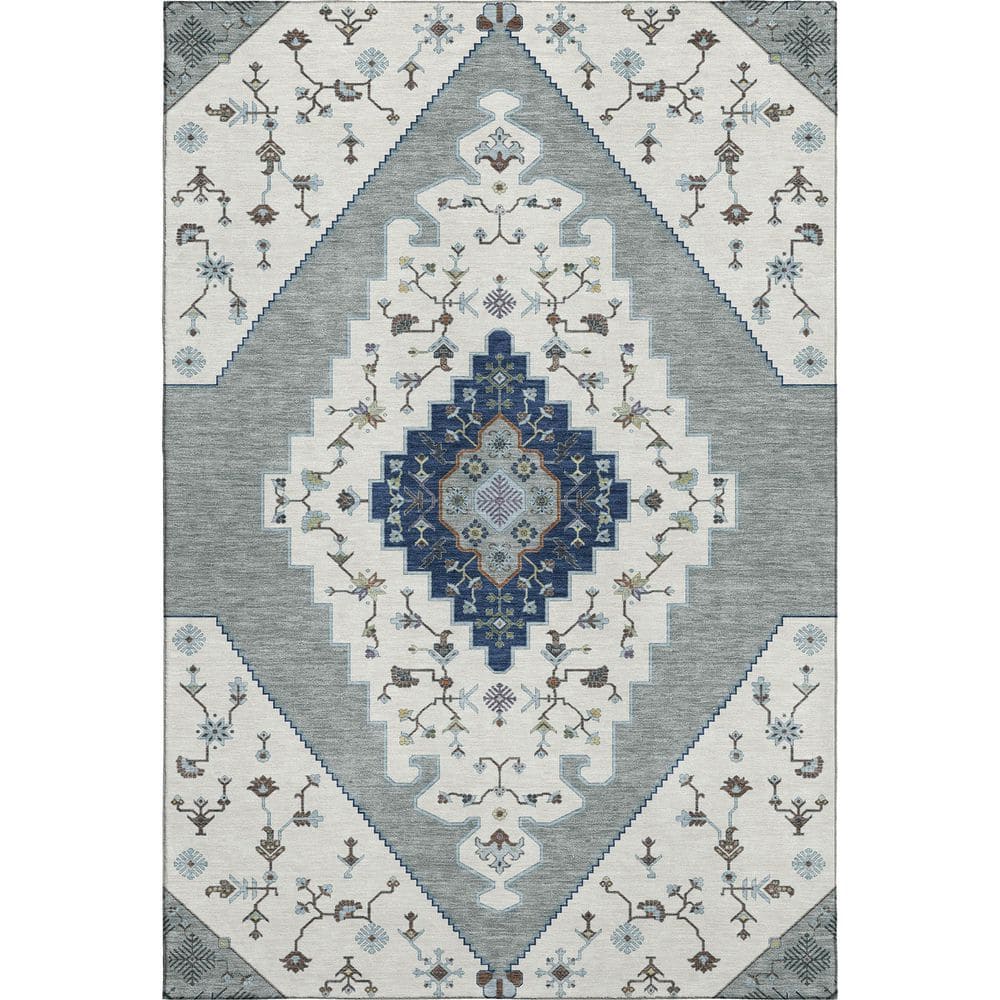 Mayfield Premium Machine Washable Abstract AMF2472 Ivory 9 ft. x 12 ft. Area Rug price history on PriceWatchPro