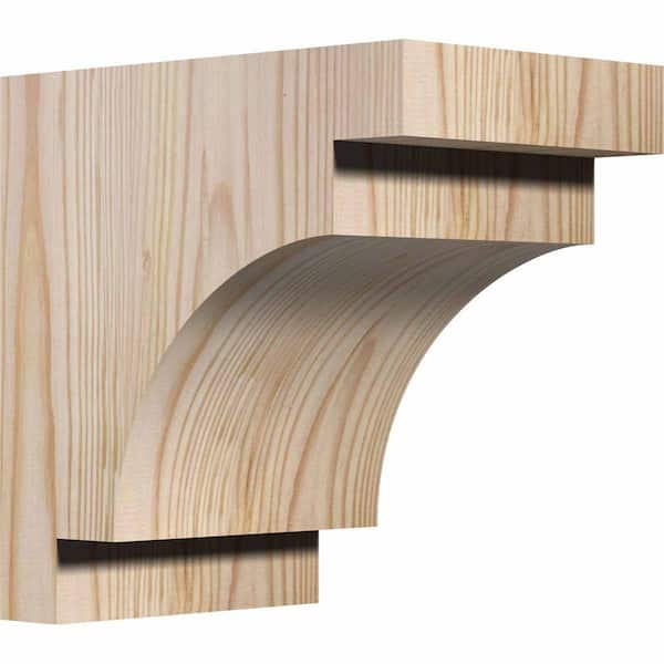 Ekena Millwork 5-1/2 in. x 8 in. x 8 in. Douglas Fir Mediterranean Smooth Corbel