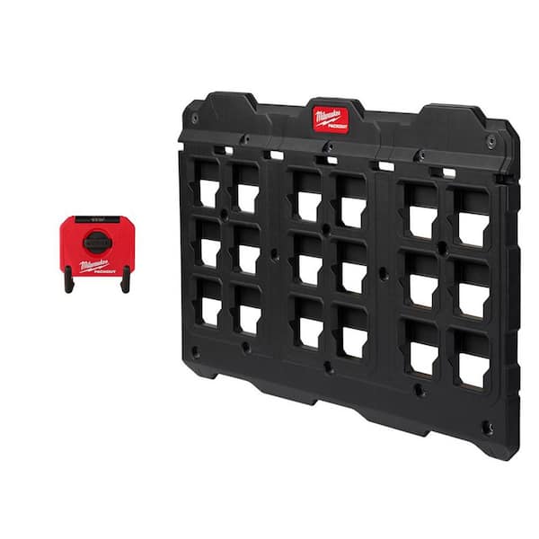 Milwaukee Packout Small Straight Utility Hook with Packout Large Wall Plate