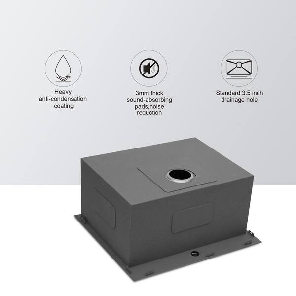 cadeninc 25 x 22 x 12 Inch Single Bowl Drop-In Utility Sink