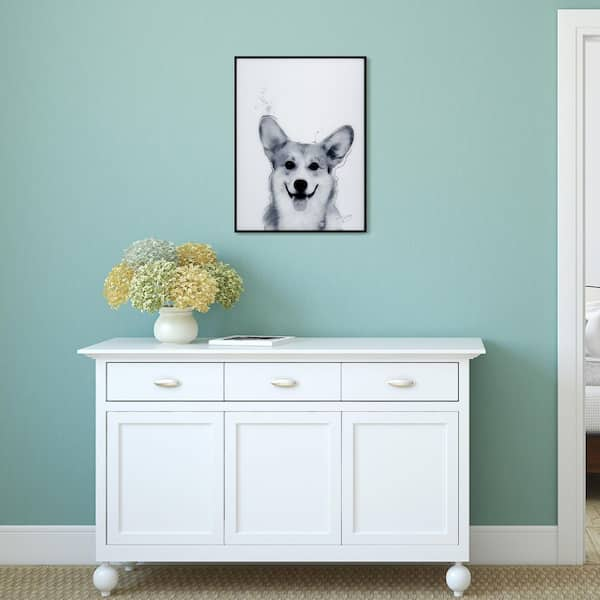 Empire Art Direct Golden Retriever Black and White Pet Paintings on  Printed Glass Encased with a Gunmetal Anodized Frame AAGB-JP1030-2418 - The  Home Depot