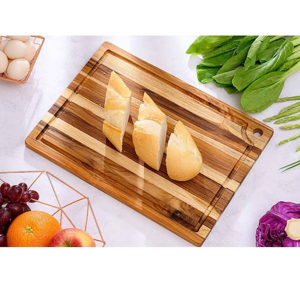  ROYAL CRAFT WOOD Bamboo Cutting Board with Juice Groove -  Kitchen Chopping Board for Meat Cheese and Vegetables, Heavy Duty Serving  Tray w/Handles (Large,10 x 15): Home & Kitchen