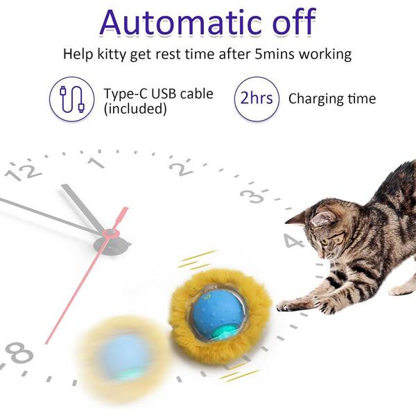 Interactive Cat Toy Ball Auto Electric Rolling Ball Toys With