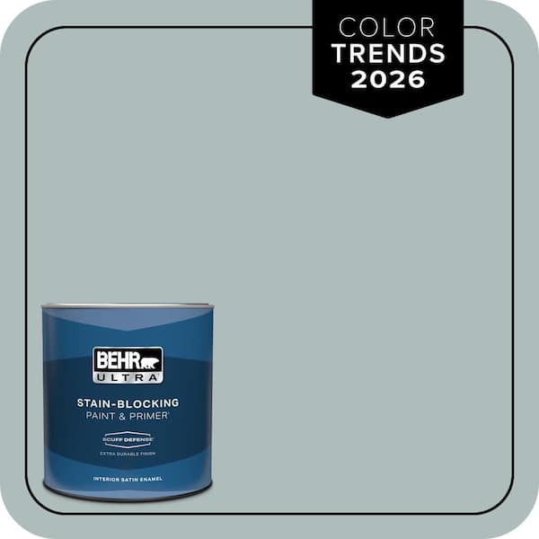BEHR ULTRA 1 qt. Home Decorators Collection #HDC-CT-26 Watery Extra Durable Satin Enamel Interior Paint & Primer