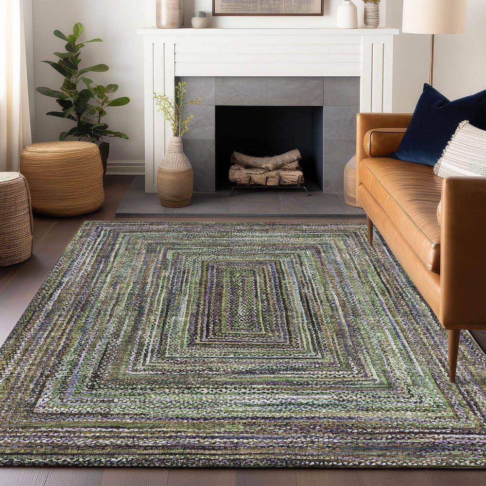 Chantille Machine Washable Indoor/Outdoor Abstract ACN1725 Olive 3 ft. x 5 ft. Area Rug price history on PriceWatchPro