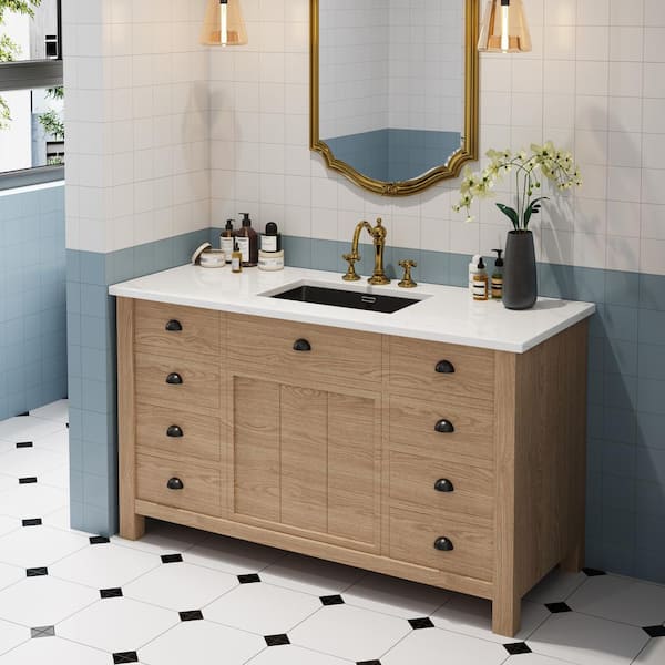 23-5/8 in .Rectangle Undermount Bathroom Sink in Black with Overflow Drain