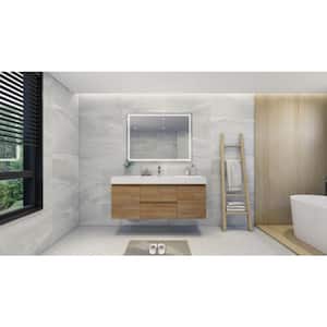 Fortune 60 in. W Bath Vanity in Natural Oak with Reinforced Acrylic Vanity Top in White with White Basin