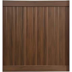 6 ft. H x 6 ft. W Woodgrain Hickory Vinyl Privacy Fence Panel Kit