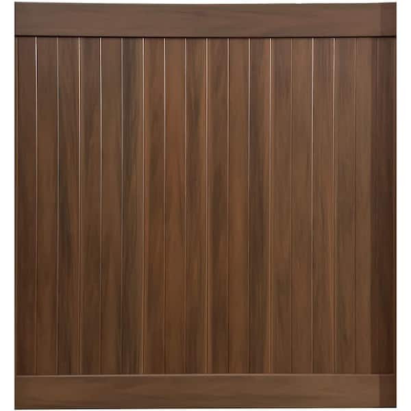 6 ft. H x 6 ft. W Woodgrain Hickory Vinyl Privacy Fence Panel