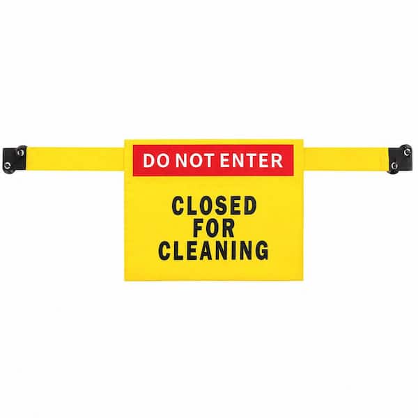 1 Piece Adjustable Nylon Magnetic Do Not Enter Restroom Cleaning Sign Banner for Commercial Bathroom Doors