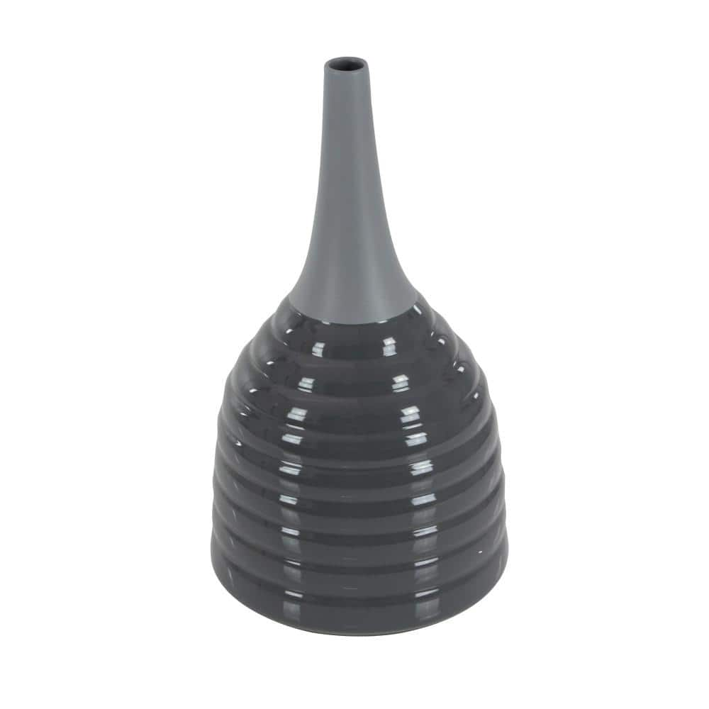 Litton Lane Dark Gray Ceramic Decorative Vase