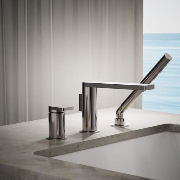 KOHLER Composed Single-Handle Deck-Mount Roman Tub Faucet with Hand Shower in Vibrant Titanium