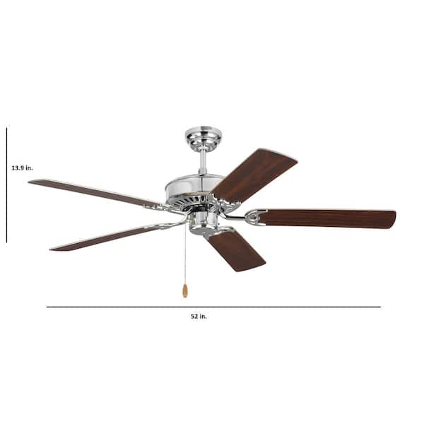 Indoor Chrome Ceiling Fan With, Twin Ceiling Fan Home Depot