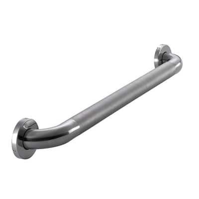 24 in. x 1-1/2 in. Concealed Peened ADA Compliant Grab Bar in Polished Stainless Steel