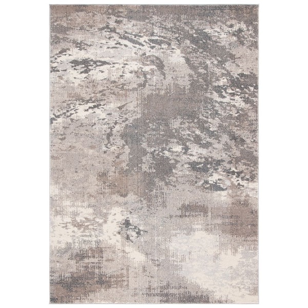 SAFAVIEH Madison Beige/Grey Doormat 3 ft. x 5 ft. Abstract Gradient Area Rug