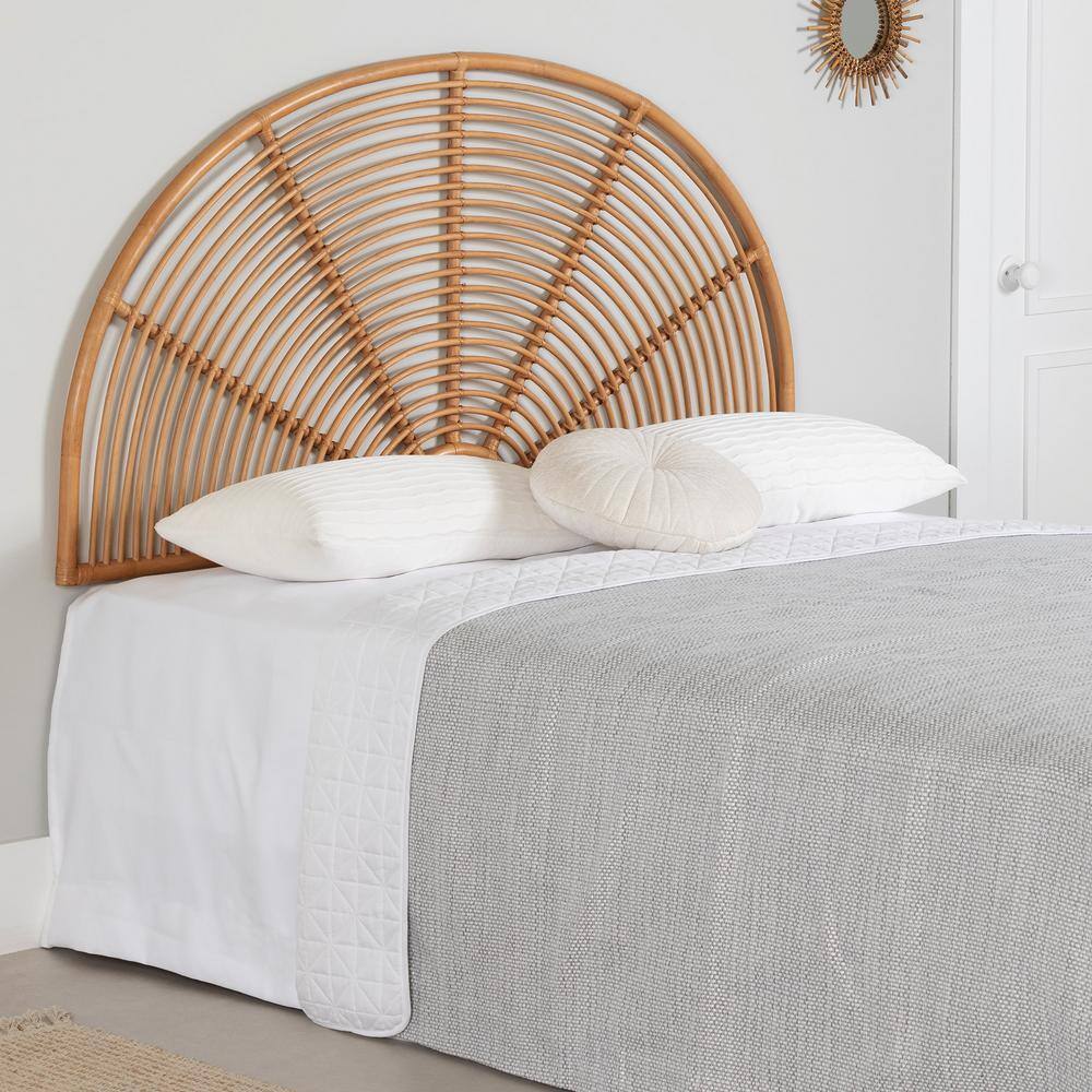 Natural Rattan Rainbow Wall-Mounted Full Headboard