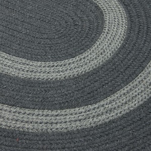 Paige Charcoal 2 ft. x 6 ft. Braided Runner Rug