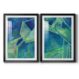 Geometric in Cool III by Wexford Homes 2 Pieces Framed Abstract Paper Art Print 26.5 in. x 36.5 in.