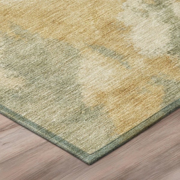 Chantille Machine Washable Indoor/Outdoor Abstract ACN3017 Gold 8 ft. x 10 ft. Area Rug