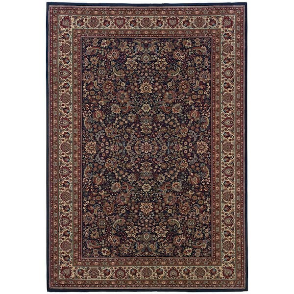 2' X 3' Blue And Red Oriental Area Rug